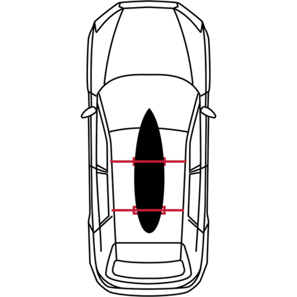 2026 Mystic Aufblasbares System Single Roofrack 35009.240900 - Black